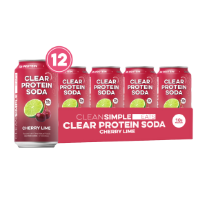 Clear Protein Soda: Cherry Lime (12 Oz. | 12 Pack)
